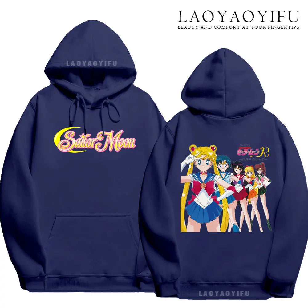 Cute Gift Sailor Moon Casual  Harajuku  Kawaii Drop Sleeves  Unisex streetwear hoodie