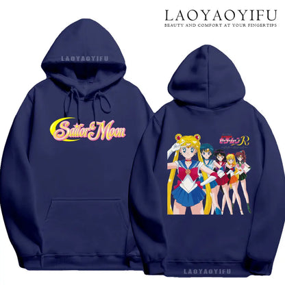 Cute Gift Sailor Moon Casual  Harajuku  Kawaii Drop Sleeves  Unisex streetwear hoodie