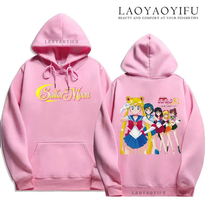 Cute Gift Sailor Moon Casual  Harajuku  Kawaii Drop Sleeves  Unisex streetwear hoodie