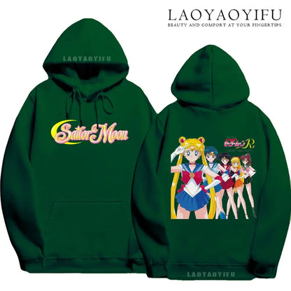 Cute Gift Sailor Moon Casual  Harajuku  Kawaii Drop Sleeves  Unisex streetwear hoodie