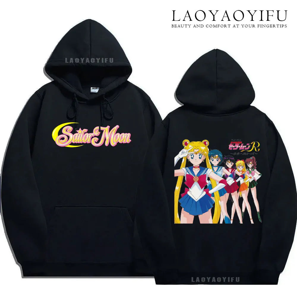Cute Gift Sailor Moon Casual  Harajuku  Kawaii Drop Sleeves  Unisex streetwear hoodie