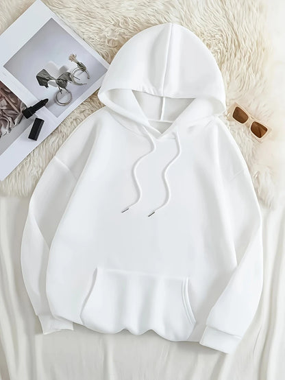 Women Cartoons dog Prints Hooded Loose Pockets Sweatshirt