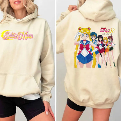 Cute Gift Sailor Moon Casual  Harajuku  Kawaii Drop Sleeves  Unisex streetwear hoodie
